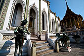 Bangkok Grand Palace, Wat Phra Keow (temple of the Emerald Buddha). Yod Nok Tantima or Tantima bird, guarding the Viharn Yod.